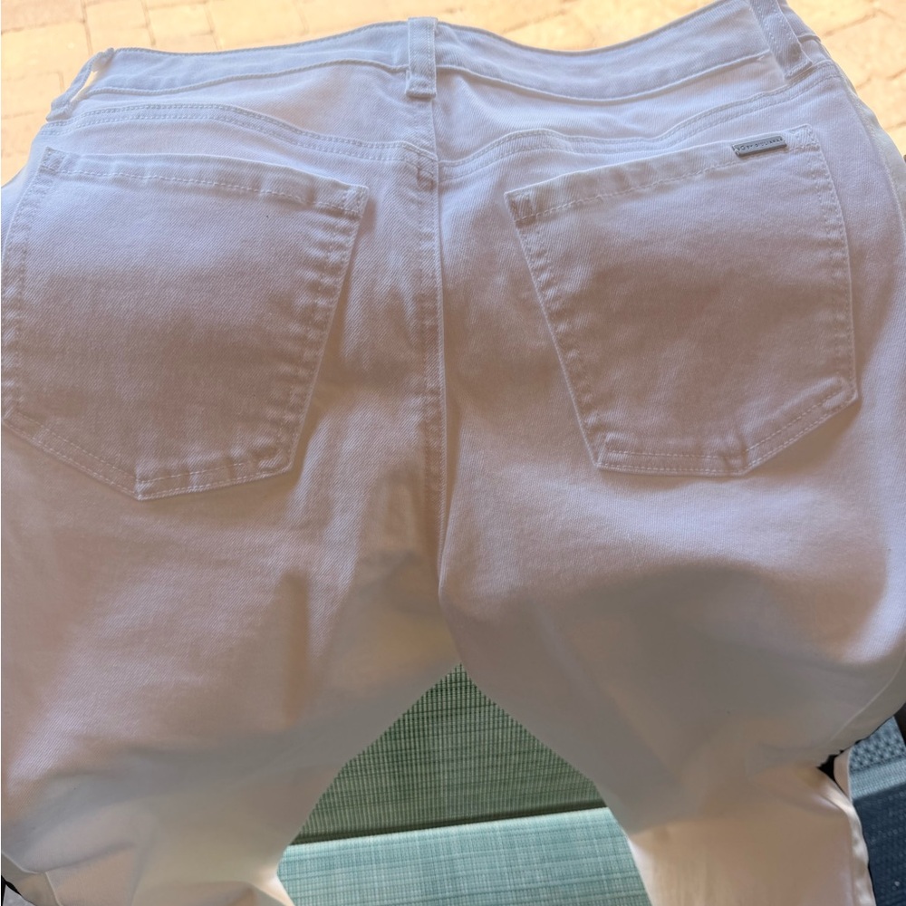 G by Giuliana White Skinny Jeans with Black Side Stripe - Picture 5 of 5